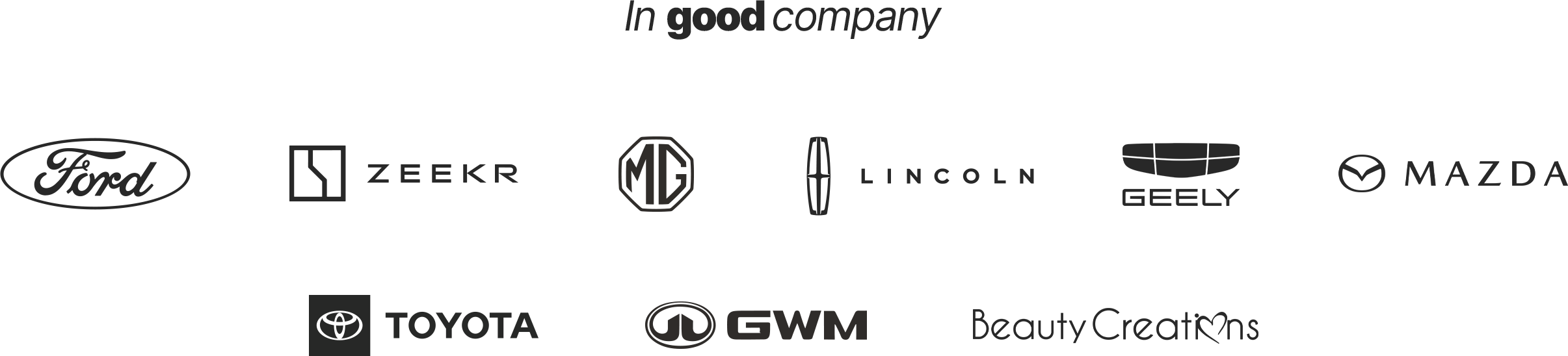 In good company: Marcas automotrices